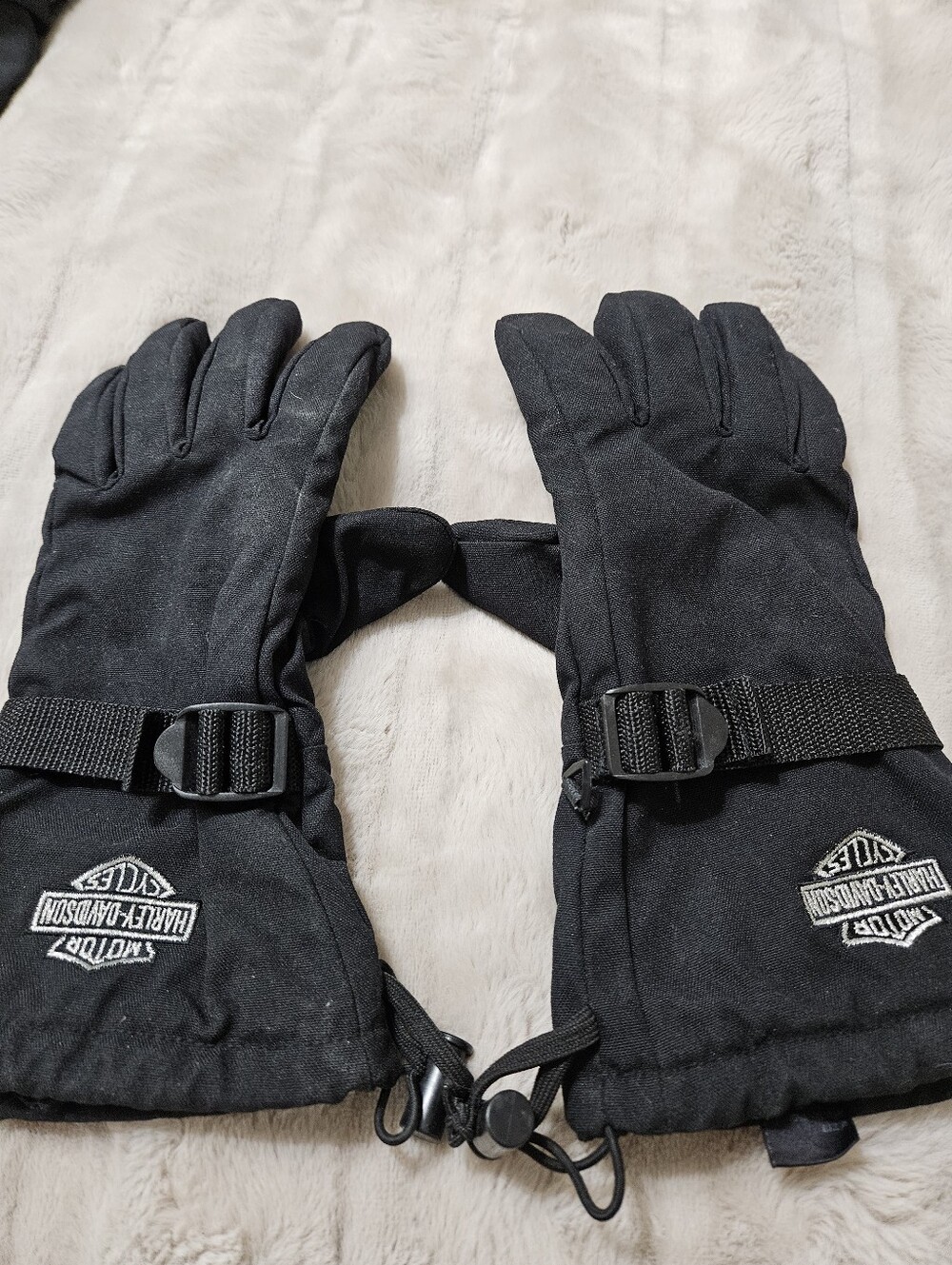 Harley Davidson Men's Nylon Insulated Glives Size  Medium Excellent Condition